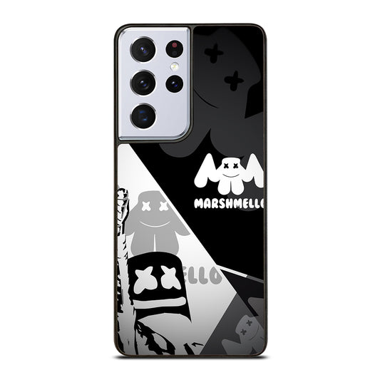 MARSHMELLO BLACK WHITE Samsung Galaxy S21 Ultra Case Cover
