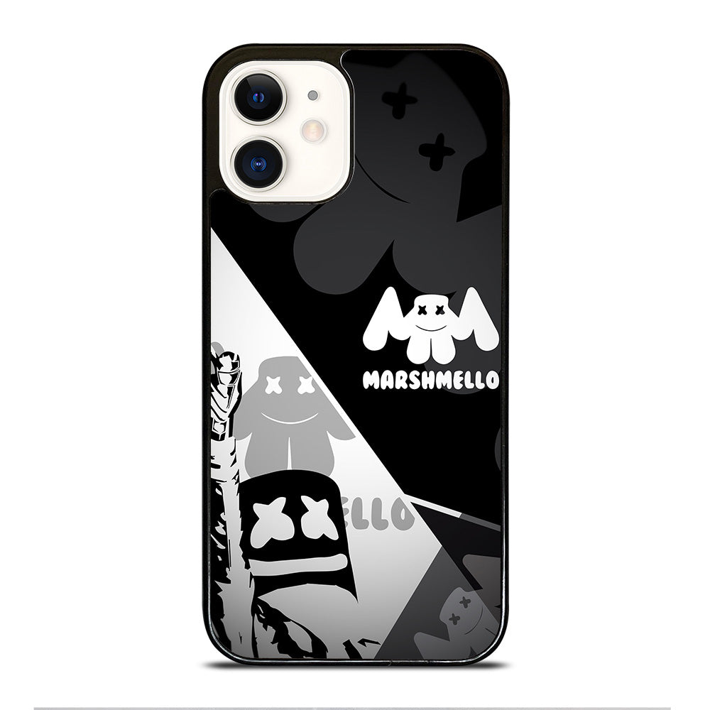 MARSHMELLO BLACK WHITE iPhone 12 Case Cover