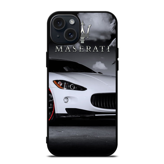 MASERATI WHITE CAR iPhone 15 Plus Case Cover