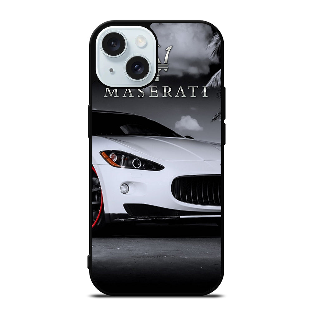MASERATI WHITE CAR iPhone 15 Case Cover
