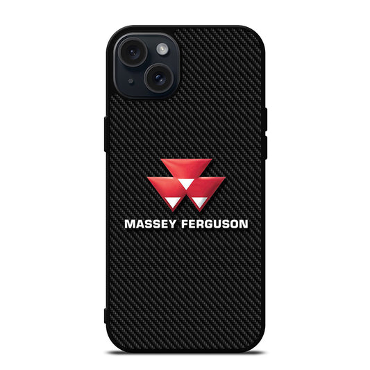 MASSEY FERGUSON LOGO CARBON iPhone 15 Plus Case Cover