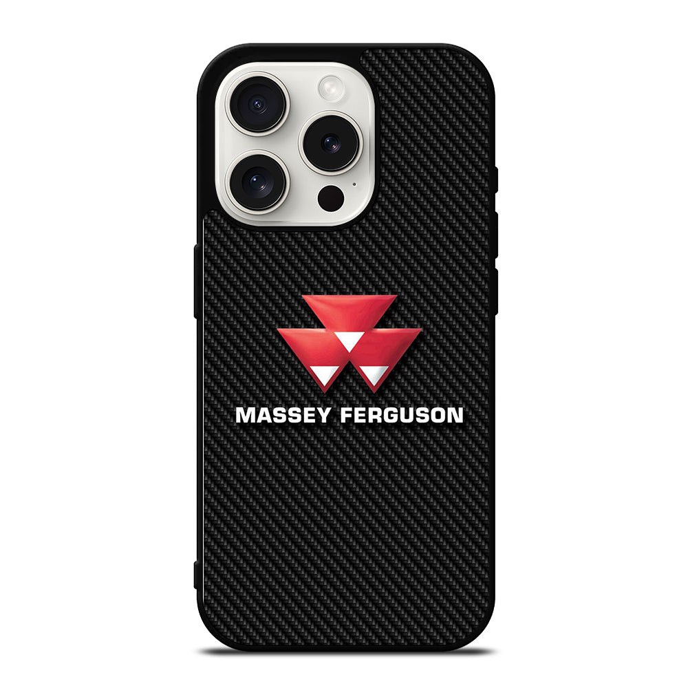 MASSEY FERGUSON LOGO CARBON iPhone 15 Pro Case Cover