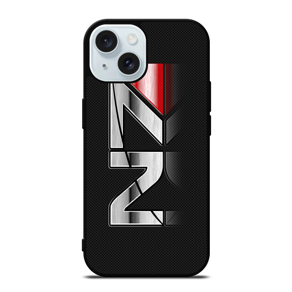 MASS EFFECT N7 LOGO CARBON iPhone 15 Case Cover
