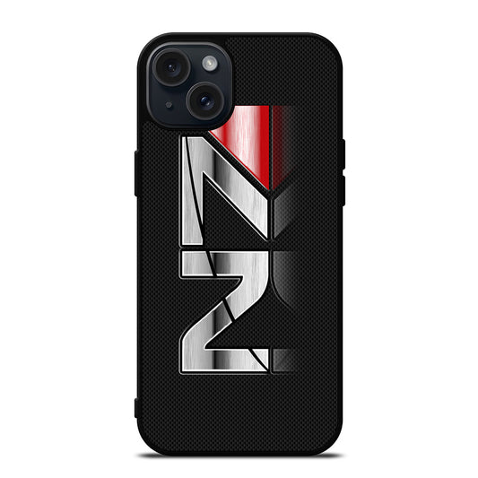 MASS EFFECT N7 LOGO CARBON iPhone 15 Plus Case Cover