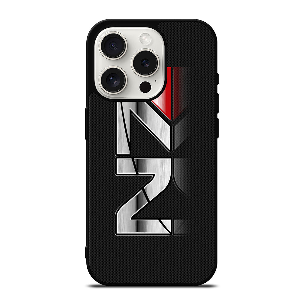 MASS EFFECT N7 LOGO CARBON iPhone 15 Pro Case Cover