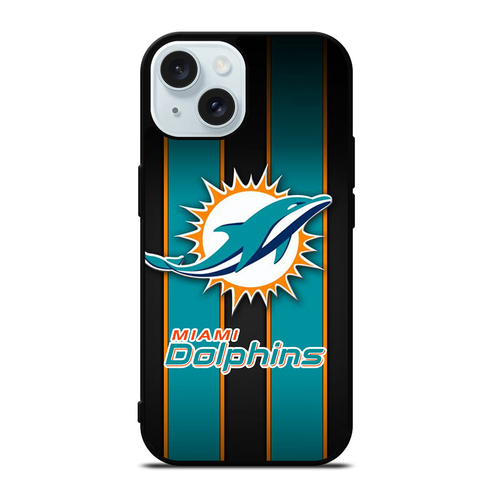 MIAMI DOLPHINS NFL LOGO 3 iPhone 15 Case Cover