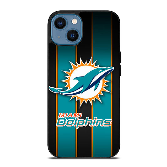 MIAMI DOLPHINS NFL LOGO 3 iPhone 14 Case Cover