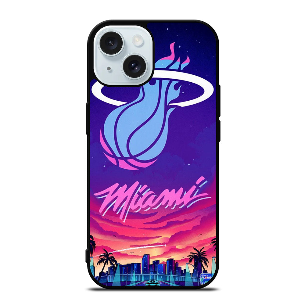 MIAMI HEAT NBA TEAM LOGO 2 iPhone 15 Case Cover