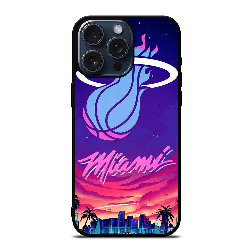 MIAMI HEAT NBA TEAM LOGO 2 iPhone 15 Pro Max Case Cover