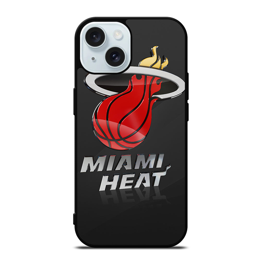 MIAMI HEAT NBA TEAM LOGO 3 iPhone 15 Case Cover