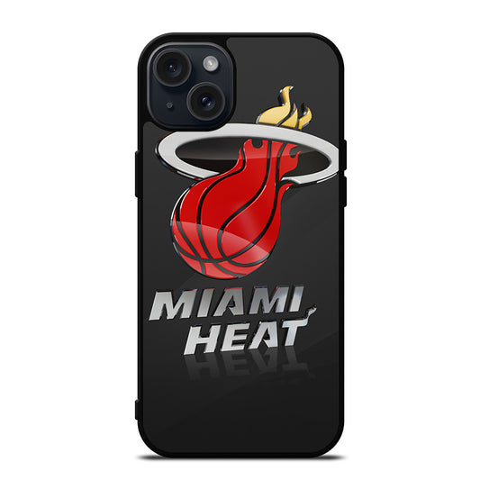 MIAMI HEAT NBA TEAM LOGO 3 iPhone 15 Plus Case Cover