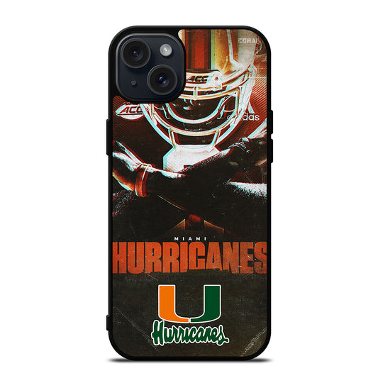 MIAMI HURRICANES NFL 2 iPhone 15 Plus Case Cover