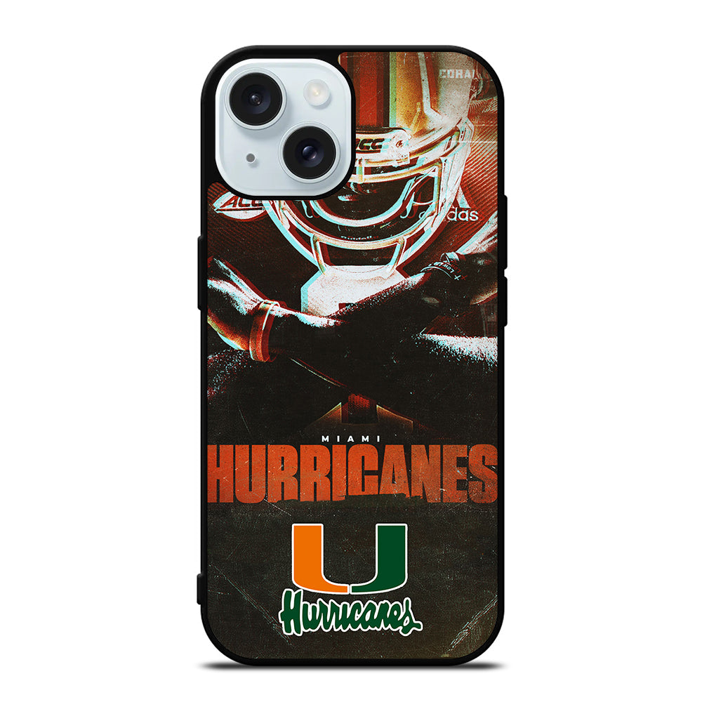 MIAMI HURRICANES NFL 2 iPhone 15 Case Cover