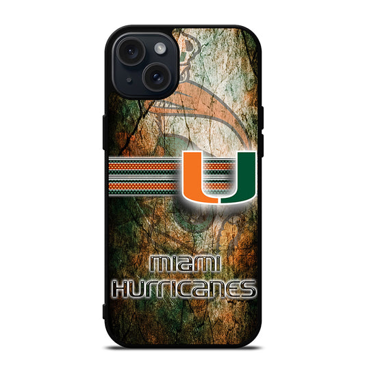 MIAMI HURRICANES NFL 3 iPhone 15 Plus Case Cover