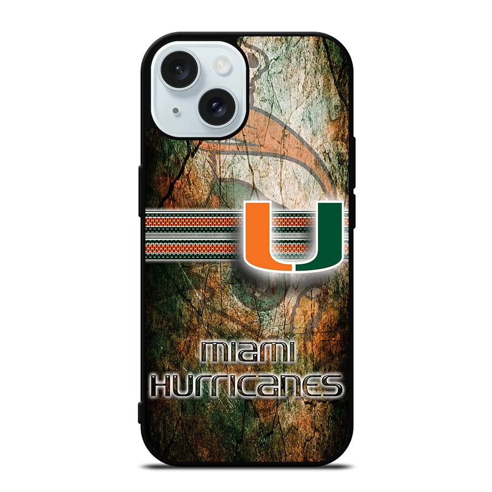 MIAMI HURRICANES NFL 3 iPhone 15 Case Cover