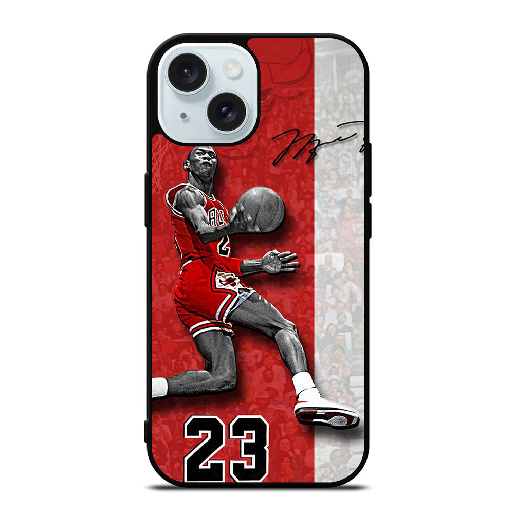MICHAEL JORDAN 23 CHICAGO BULLS iPhone 15 Case Cover