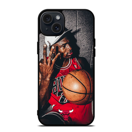 MICHAEL JORDAN BASKETBALL iPhone 15 Plus Case Cover