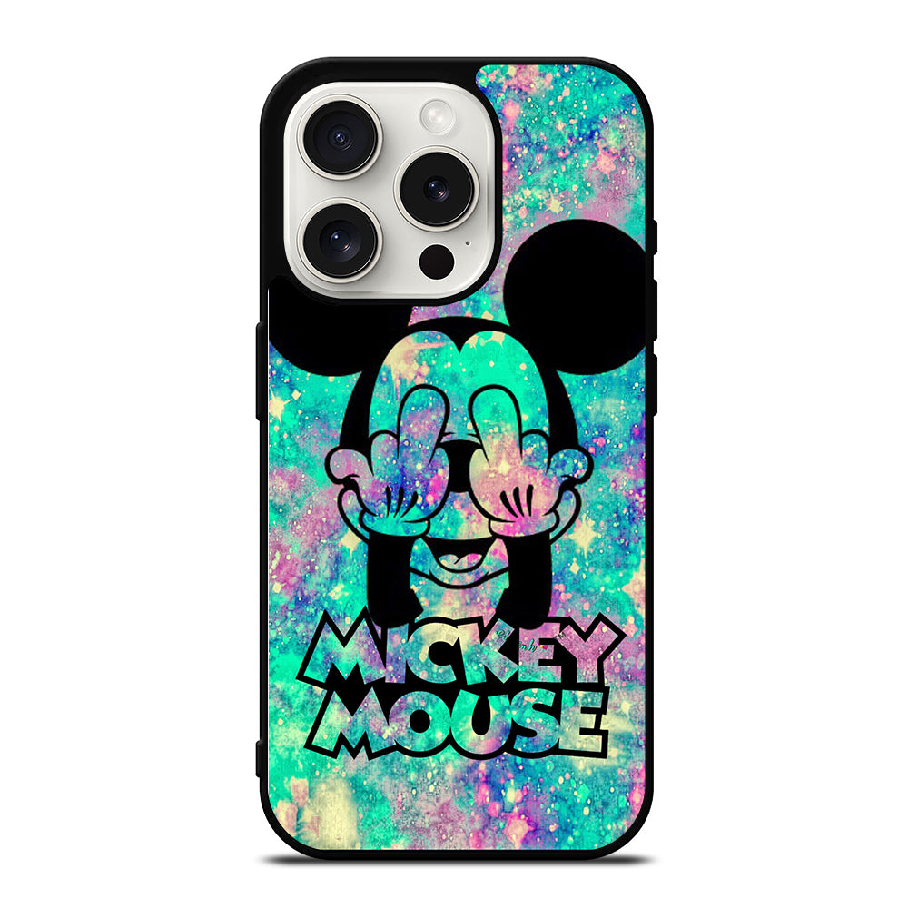 MICKEY MOUSE MIDDLE FINGER iPhone 15 Pro Case Cover