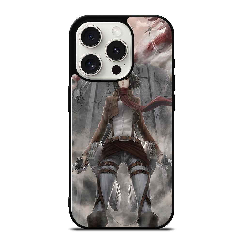 MIKASA ACKERMAN ANIME ATTACK ON TITAN iPhone 15 Pro Case Cover