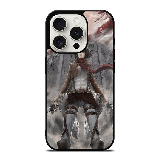 MIKASA ACKERMAN ANIME ATTACK ON TITAN iPhone 15 Pro Case Cover