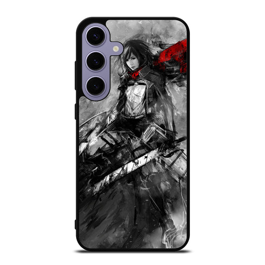 MIKASA ACKERMAN ATTACK ON TITAN ART Samsung Galaxy S24 Plus Case Cover