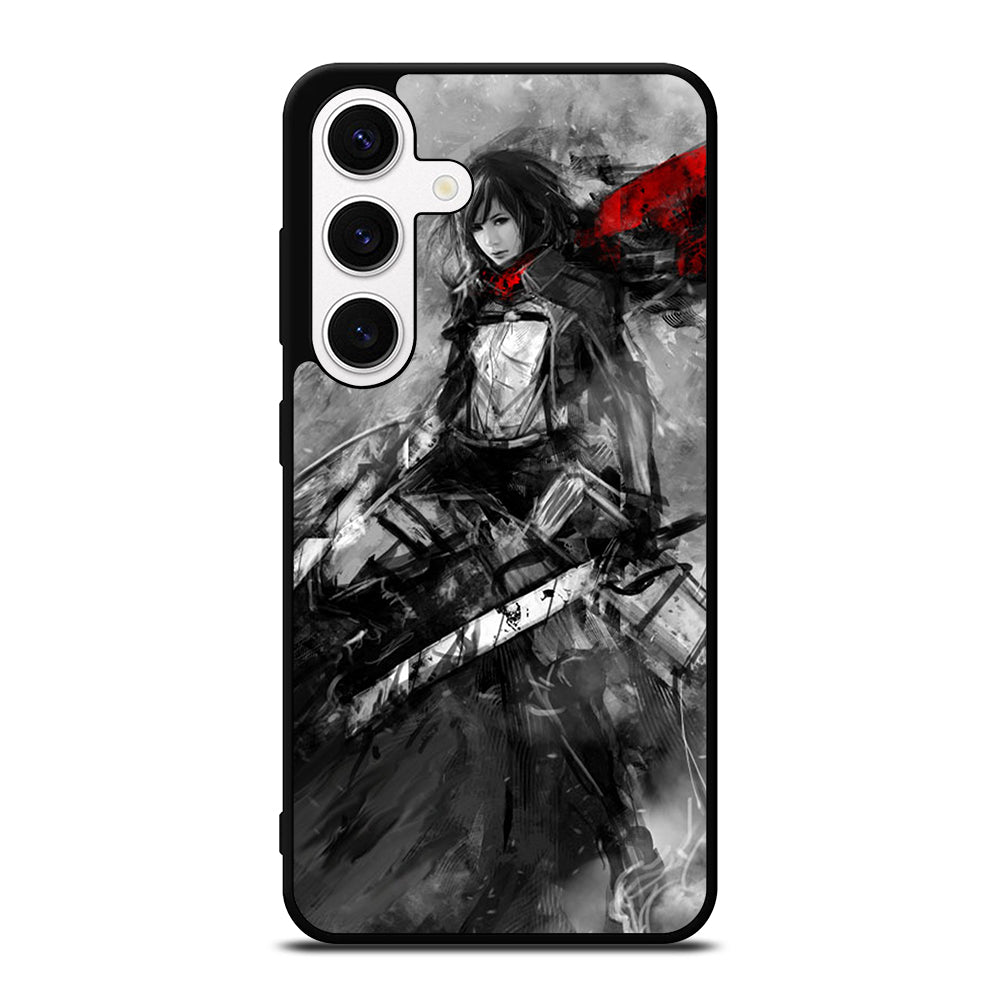 MIKASA ACKERMAN ATTACK ON TITAN ART Samsung Galaxy S24 Case Cover