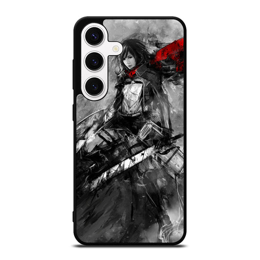 MIKASA ACKERMAN ATTACK ON TITAN ART Samsung Galaxy S24 Case Cover