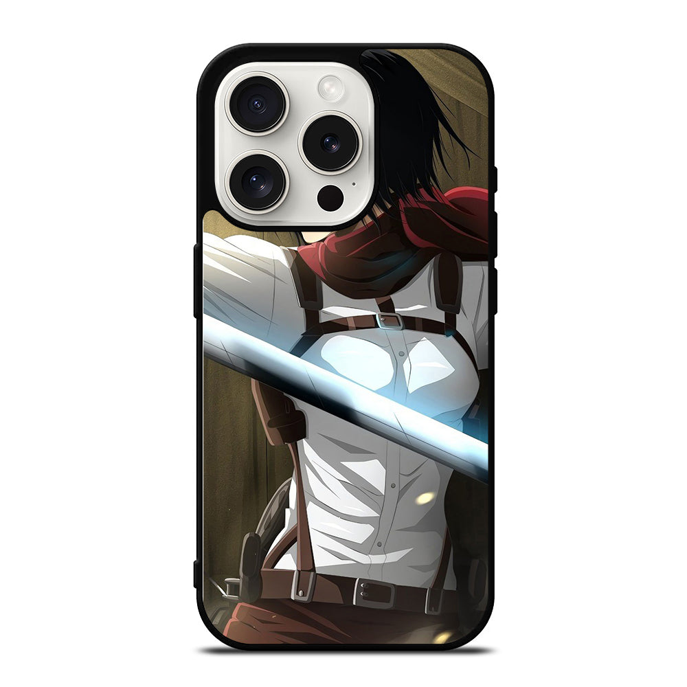 MIKASA ACKERMAN BADASS ATTACK ON TITAN iPhone 15 Pro Case Cover