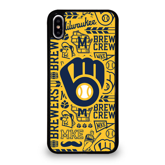 MILWAUKEE BREWERS PATTERN iPhone XS Max Case Cover