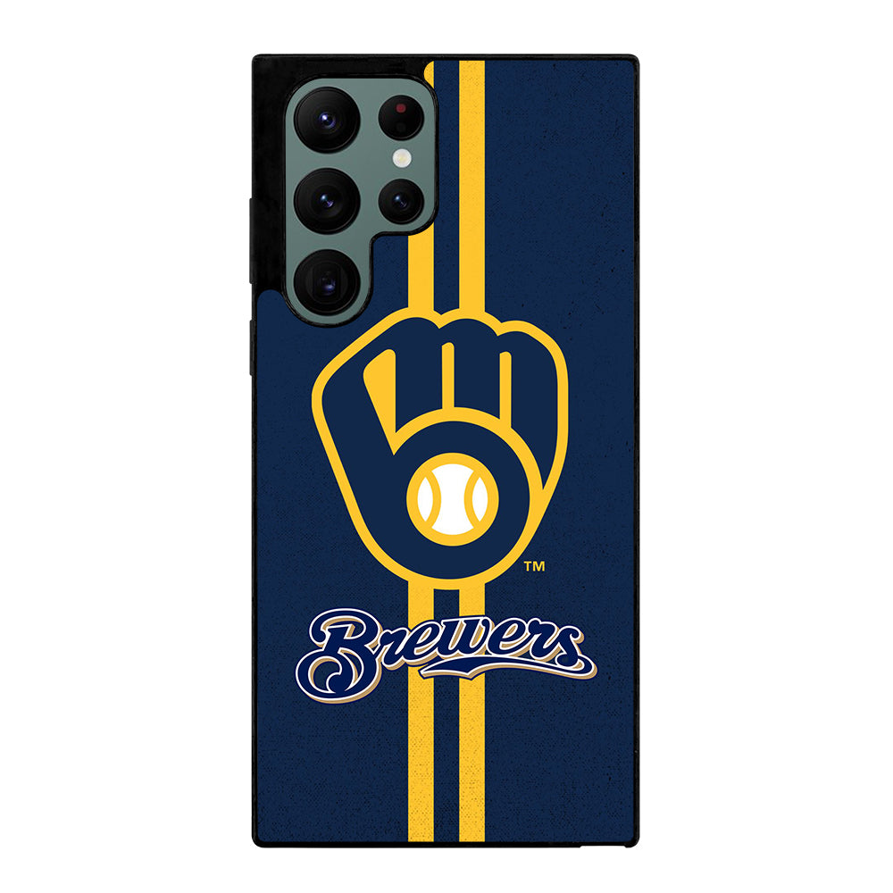 MILWAUKEE BREWERS STRIPE LOGO Samsung Galaxy S22 Ultra Case Cover