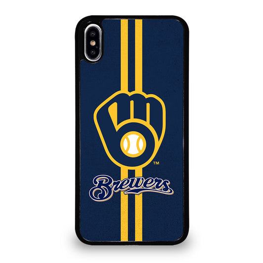 MILWAUKEE BREWERS STRIPE LOGO iPhone XS Max Case Cover