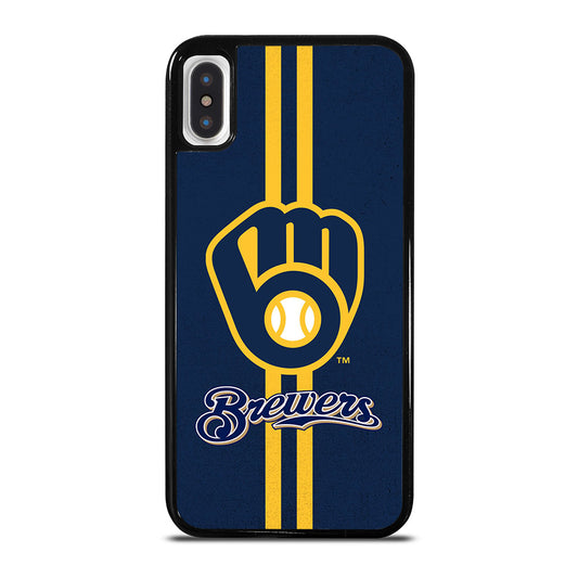 MILWAUKEE BREWERS STRIPE LOGO iPhone X / XS Case Cover