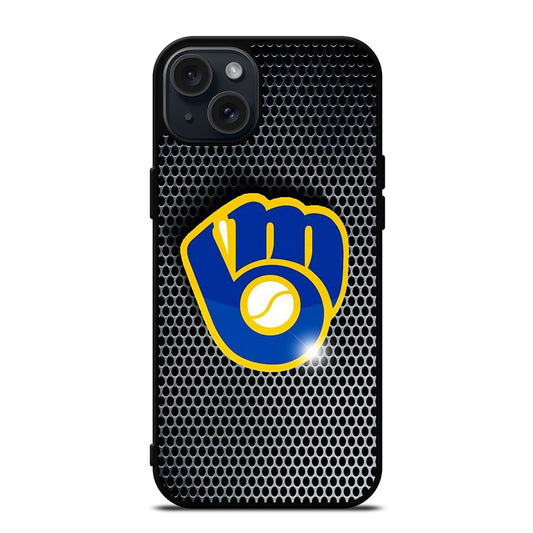 MILWAUKEE BREWERS METAL iPhone 15 Plus Case Cover
