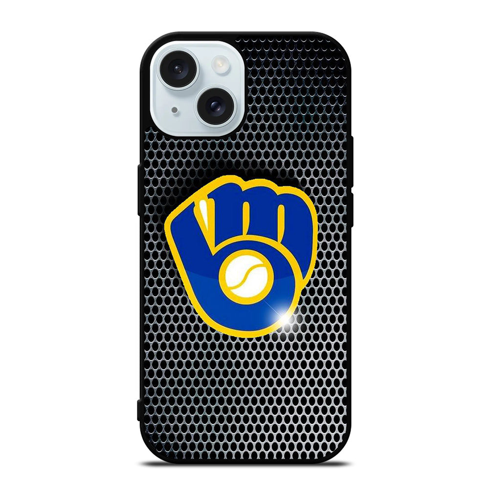 MILWAUKEE BREWERS METAL iPhone 15 Case Cover