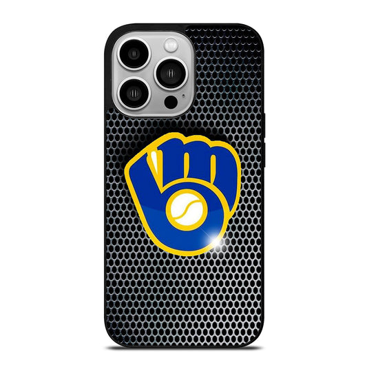 MILWAUKEE BREWERS METAL iPhone 14 Pro Case Cover