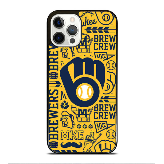 MILWAUKEE BREWERS PATTERN iPhone 12 Pro Case Cover