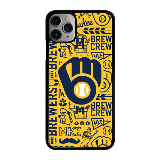 MILWAUKEE BREWERS PATTERN iPhone 11 Pro Max Case Cover