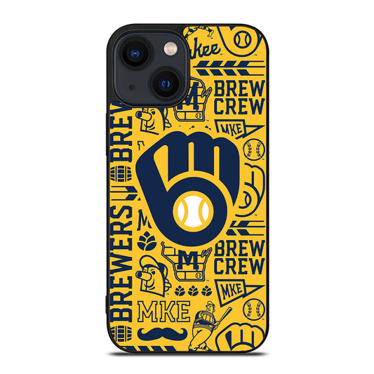MILWAUKEE BREWERS PATTERN iPhone 14 Plus Case Cover