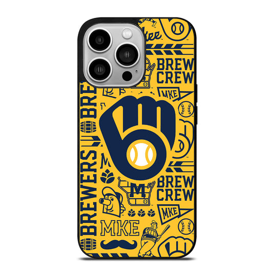 MILWAUKEE BREWERS PATTERN iPhone 14 Pro Case Cover