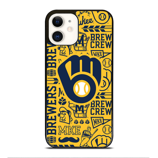 MILWAUKEE BREWERS PATTERN iPhone 12 Case Cover