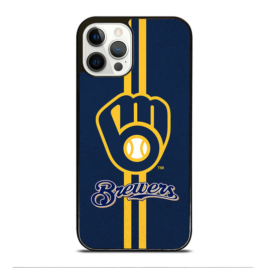 MILWAUKEE BREWERS STRIPE LOGO iPhone 12 Pro Case Cover