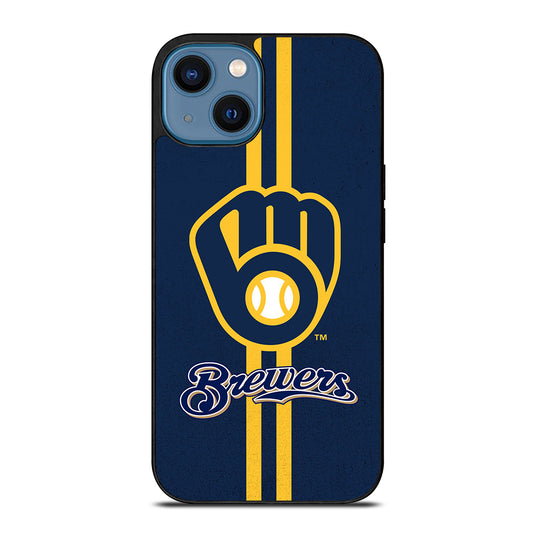 MILWAUKEE BREWERS STRIPE LOGO iPhone 14 Case Cover