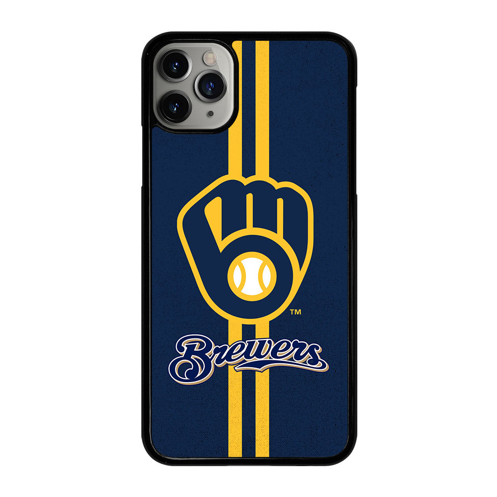 MILWAUKEE BREWERS STRIPE LOGO iPhone 11 Pro Max Case Cover