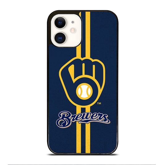 MILWAUKEE BREWERS STRIPE LOGO iPhone 12 Case Cover