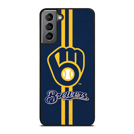 MILWAUKEE BREWERS STRIPE LOGO Samsung Galaxy S21 Plus Case Cover