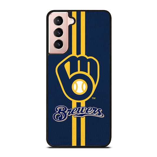 MILWAUKEE BREWERS STRIPE LOGO Samsung Galaxy S21 Case Cover