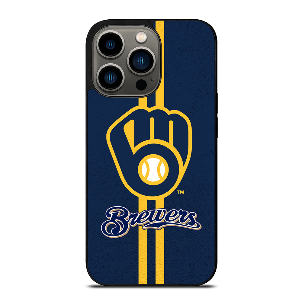 MILWAUKEE BREWERS STRIPE LOGO iPhone 13 Pro Case Cover