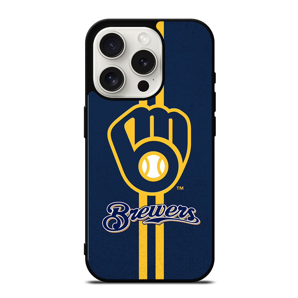 MILWAUKEE BREWERS STRIPE LOGO iPhone 15 Pro Case Cover