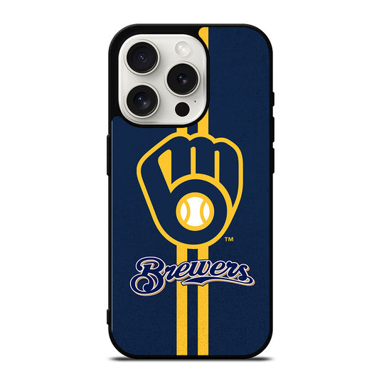 MILWAUKEE BREWERS STRIPE LOGO iPhone 15 Pro Case Cover