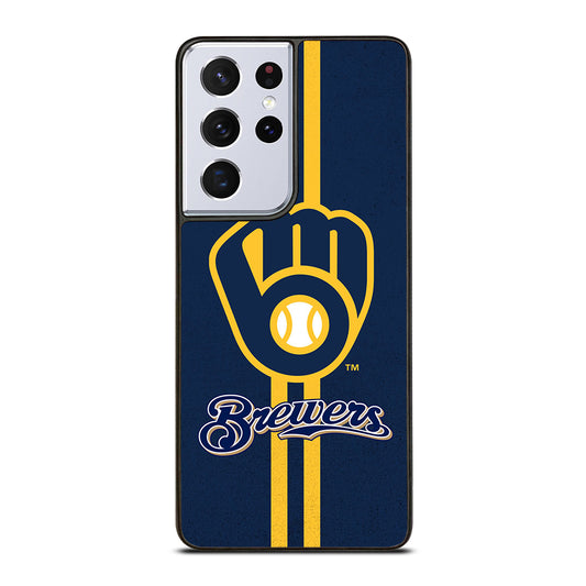 MILWAUKEE BREWERS STRIPE LOGO Samsung Galaxy S21 Ultra Case Cover